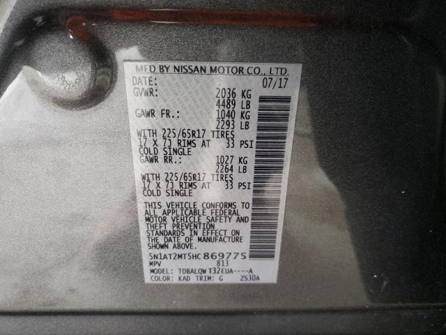 Photo 10 from auction – 2017 NISSAN ROGUE S with VIN 5N1AT2MT5HC869775