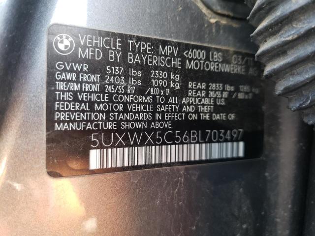 Photo 10 from auction – 2011 BMW X3 XDRIVE2 with VIN 5UXWX5C56BL703497