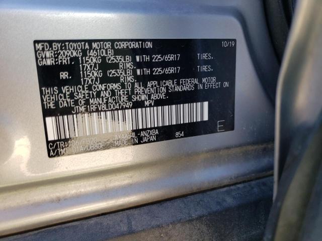 Photo 10 from auction – 2020 TOYOTA RAV4 LE with VIN JTMF1RFV8LD047949