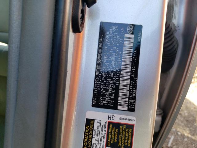 Photo 10 from auction – 2009 TOYOTA CAMRY BASE with VIN 4T1BE46K69U896834