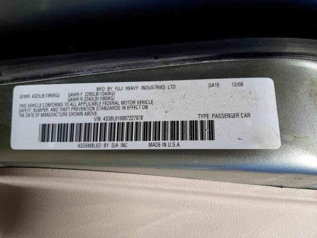 Photo 10 from auction – 2009 SUBARU LEGACY 2.5 with VIN 4S3BL616897227978