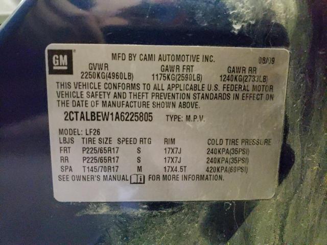 Photo 10 from auction – 2010 GMC TERRAIN SL with VIN 2CTALBEW1A6225805