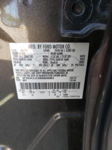 Photo 10 from auction – 2011 FORD EDGE SEL with VIN 2FMDK3JC5BBB06883
