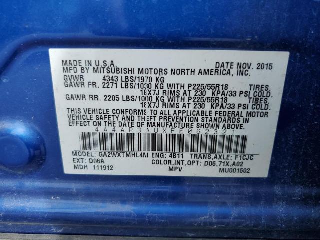 Photo 10 from auction – 2015 MITSUBISHI OUTLANDER with VIN 4A4AP3AUXFE062321