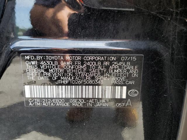 Photo 10 from auction – 2015 LEXUS IS 250 with VIN JTHBF1D26F5080343