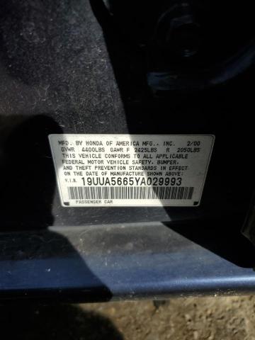 Photo 10 from auction – 2000 ACURA 3.2TL with VIN 19UUA5665YA029993