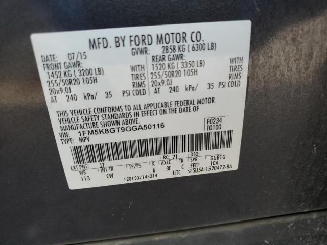 Photo 10 from auction – 2016 FORD EXPLORER S with VIN 1FM5K8GT9GGA50116
