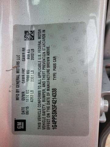 Photo 10 from auction – 2015 BUICK VERANO with VIN 1G4PP5SK5F4214338