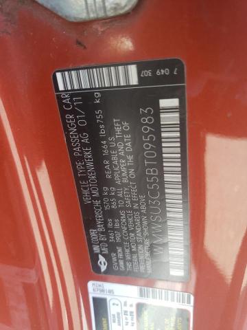 Photo 10 from auction – 2011 MINI COOPER with VIN WMWSU3C55BT095983