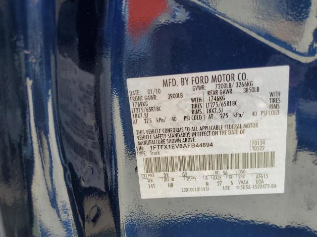 Photo 10 from auction – 2010 FORD F150 SUPER with VIN 1FTFX1EV8AFB44894