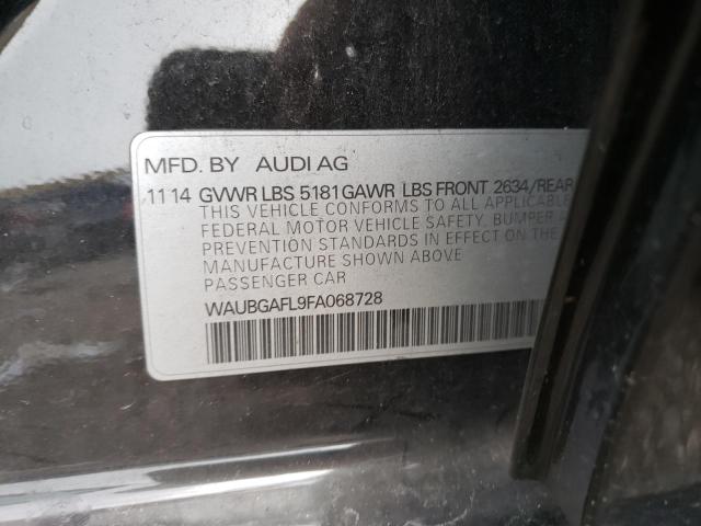 Photo 10 from auction – 2015 AUDI S4 PREMIUM with VIN WAUBGAFL9FA068728