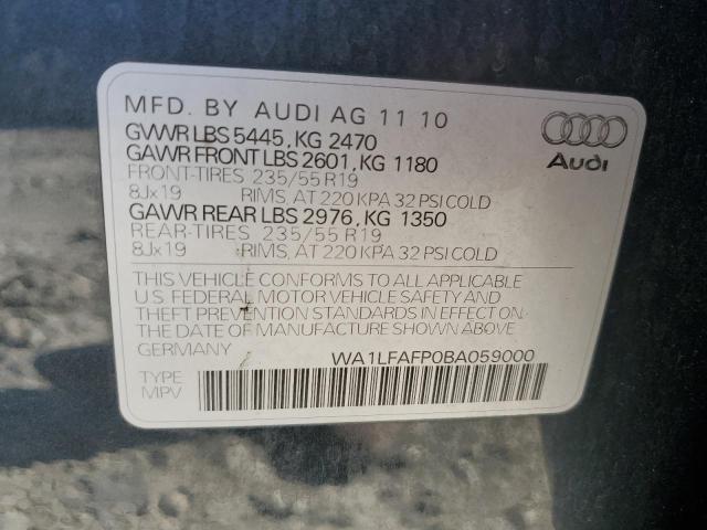 Photo 10 from auction – 2011 AUDI Q5 PREMIUM with VIN WA1LFAFP0BA059000