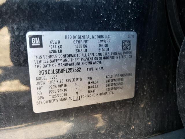 Photo 10 from auction – 2015 CHEVROLET TRAX 1LT with VIN 3GNCJLSB8FL252382