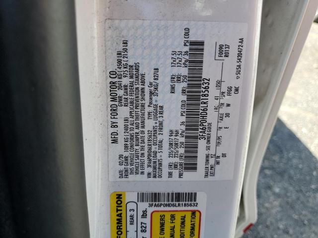 Photo 10 from auction – 2020 FORD TAURUS SE with VIN 3FA6P0HD6LR185632