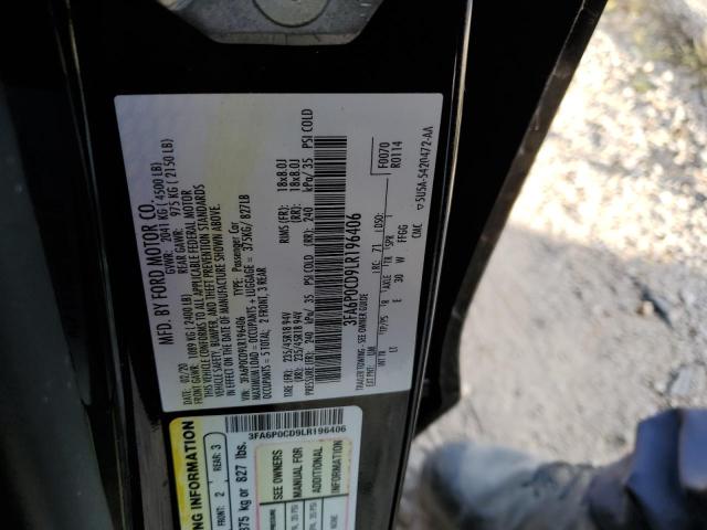 Photo 10 from auction – 2020 FORD FUSION SEL with VIN 3FA6P0CD9LR196406