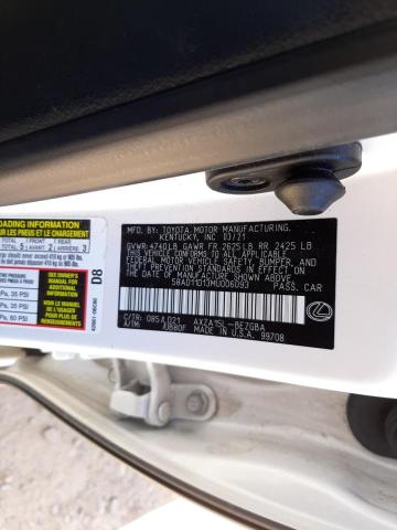 Photo 10 from auction – 2021 LEXUS ES 250 BAS with VIN 58AD11D13MU006093