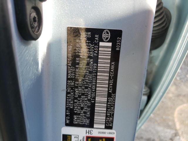 Photo 10 from auction – 2008 TOYOTA CAMRY CE with VIN 4T1BE46K88U751289