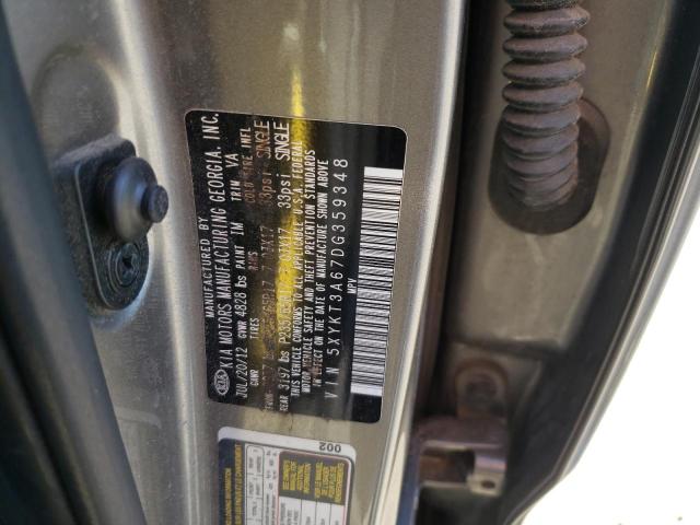 Photo 10 from auction – 2013 KIA SORENTO LX with VIN 5XYKT3A67DG359348