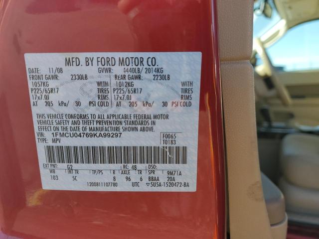 Photo 10 from auction – 2009 FORD ESCAPE LIM with VIN 1FMCU04769KA99297