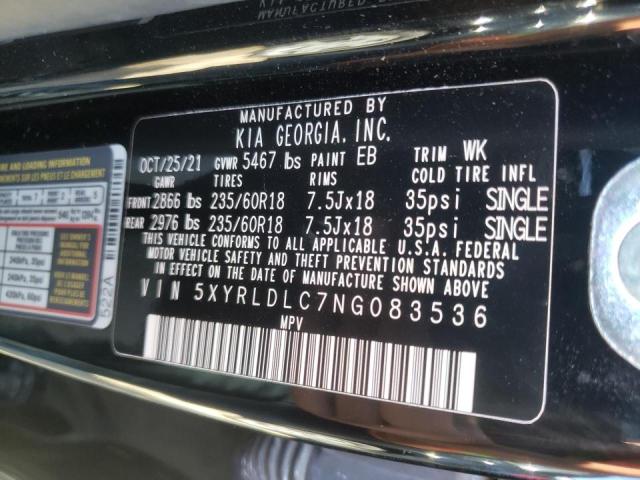 Photo 10 from auction – 2022 KIA SORENTO S with VIN 5XYRLDLC7NG083536