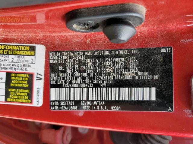 Photo 10 from auction – 2014 TOYOTA VENZA LE with VIN 4T3ZK3BB6EU064533