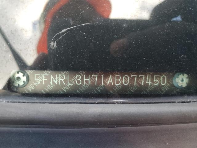 Photo 10 from auction – 2010 HONDA ODYSSEY EX with VIN 5FNRL3H71AB077450
