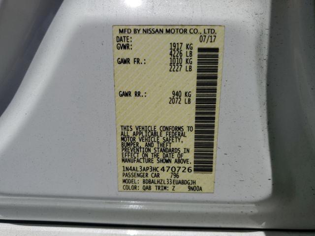 Photo 10 from auction – 2017 NISSAN ALTIMA 2.5 with VIN 1N4AL3AP3HC470726