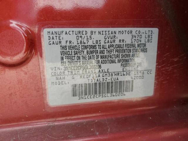 Photo 10 from auction – 2016 NISSAN VERSA NOTE with VIN 3N1CE2CP5GL360206