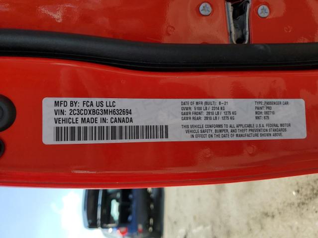 Photo 10 from auction – 2021 DODGE CHARGER SX with VIN 2C3CDXBG3MH632694