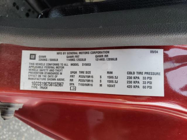 Photo 10 from auction – 2005 CHEVROLET COLORADO with VIN 1GCCS196758152967