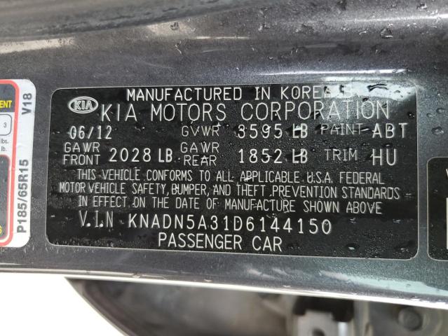 Photo 10 from auction – 2013 KIA RIO EX with VIN KNADN5A31D6144150