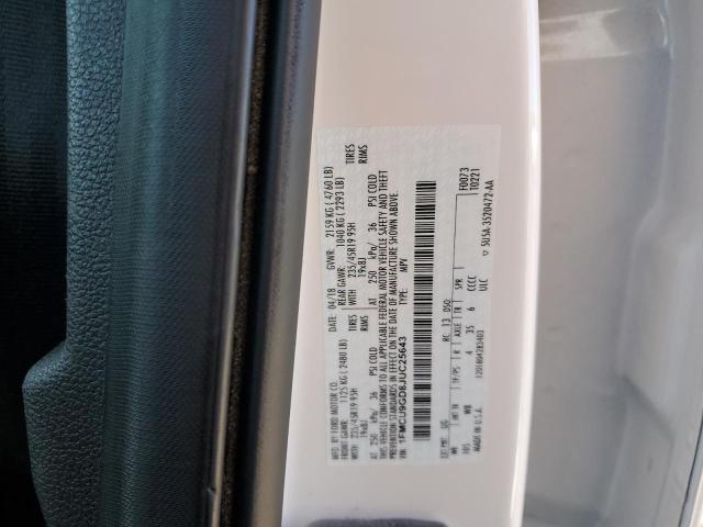 Photo 10 from auction – 2018 FORD ESCAPE SE with VIN 1FMCU9GD8JUC25643