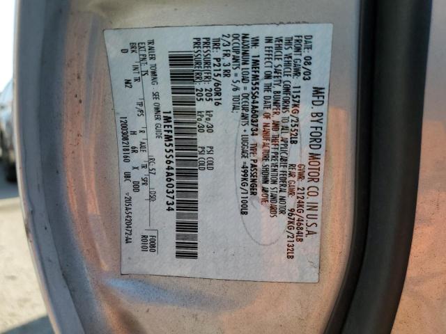 Photo 10 from auction – 2004 MERCURY SABLE LS P with VIN 1MEFM55S64A603734