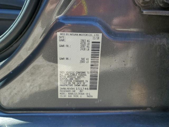 Photo 10 from auction – 2019 NISSAN ALTIMA SL with VIN 1N4BL4EV0KC151746