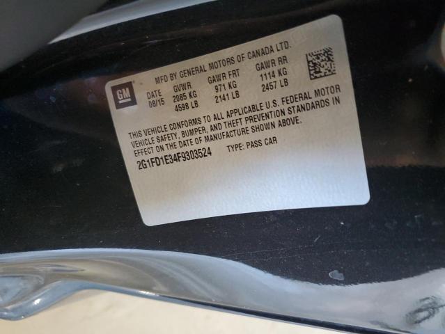 Photo 10 from auction – 2015 CHEVROLET CAMARO LT with VIN 2G1FD1E34F9303524
