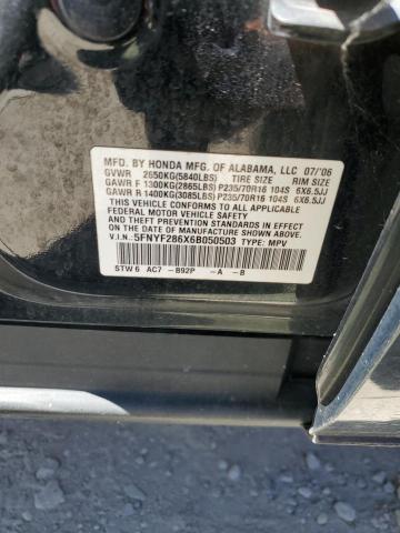 Photo 10 from auction – 2006 HONDA PILOT EX with VIN 5FNYF286X6B050503