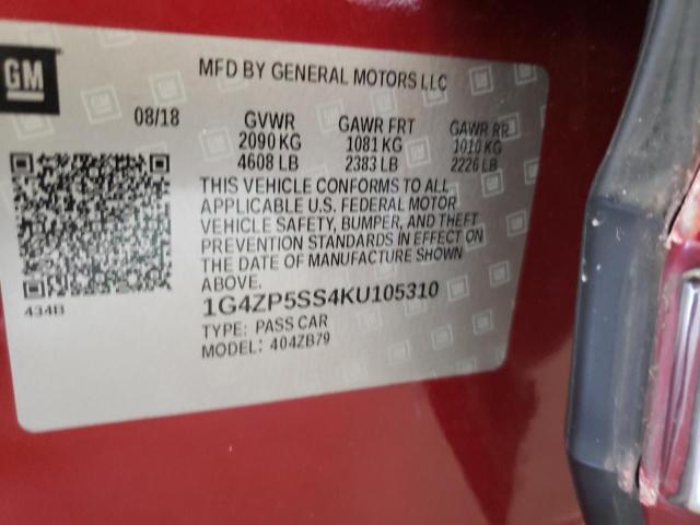 Photo 10 from auction – 2019 BUICK LACROSSE E with VIN 1G4ZP5SS4KU105310