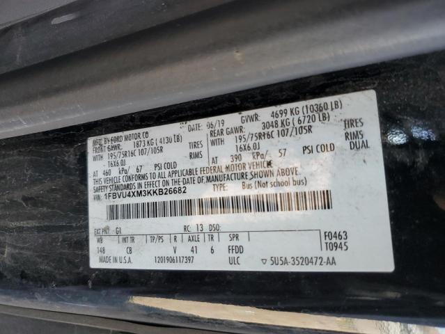 Photo 10 from auction – 2019 FORD TRANSIT T- with VIN 1FBVU4XM3KKB26682