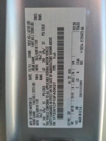 Photo 10 from auction – 2016 FORD F150 SUPER with VIN 1FTEW1CP1GFA59021