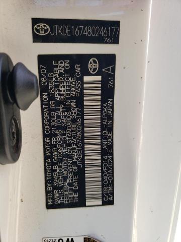 Photo 10 from auction – 2008 TOYOTA SCION TC with VIN JTKDE167480246177