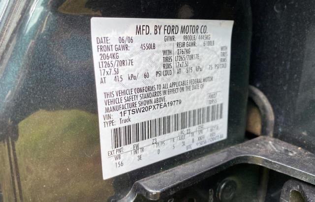 Photo 10 from auction – 2007 FORD F250 SUPER with VIN 1FTSW20PX7EA19779