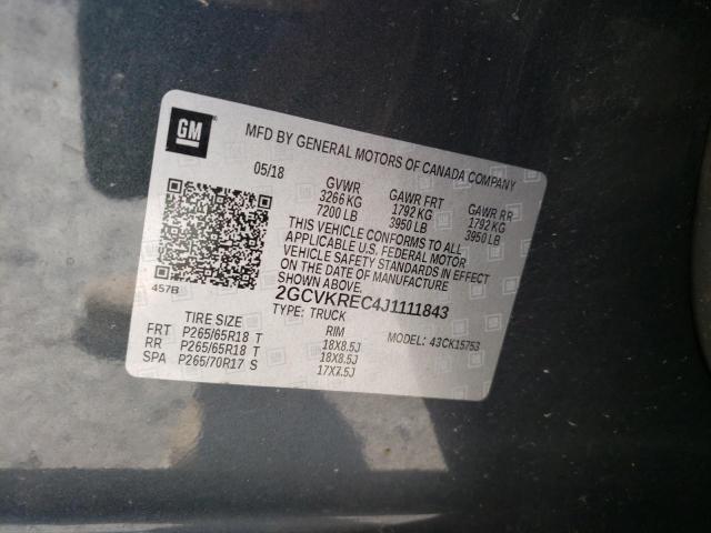 Photo 10 from auction – 2018 CHEVROLET SILVERADO with VIN 2GCVKREC4J1111843