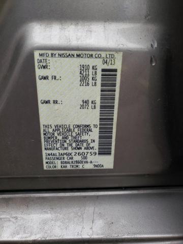 Photo 10 from auction – 2013 NISSAN ALTIMA 2.5 with VIN 1N4AL3AP6DC260759