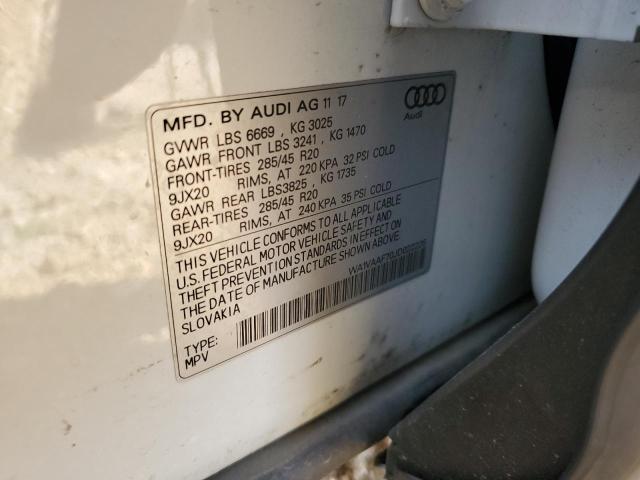 Photo 10 from auction – 2018 AUDI Q7 PRESTIG with VIN WA1VAAF70JD022226