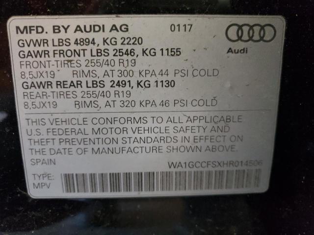 Photo 10 from auction – 2017 AUDI Q3 PRESTIG with VIN WA1GCCFSXHR014506
