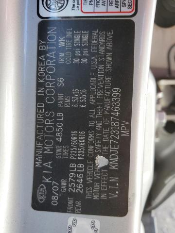 Photo 10 from auction – 2008 KIA SPORTAGE E with VIN KNDJE723187463399