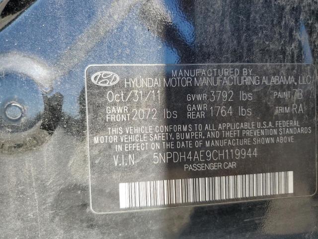 Photo 10 from auction – 2012 HYUNDAI ELANTRA GL with VIN 5NPDH4AE9CH119944