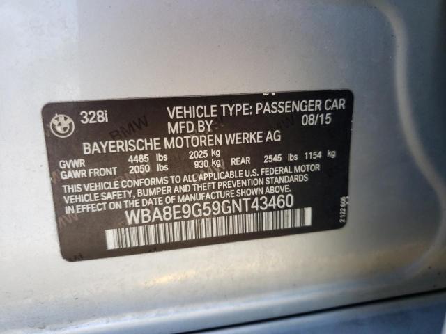 Photo 10 from auction – 2016 BMW 328 I SULE with VIN WBA8E9G59GNT43460