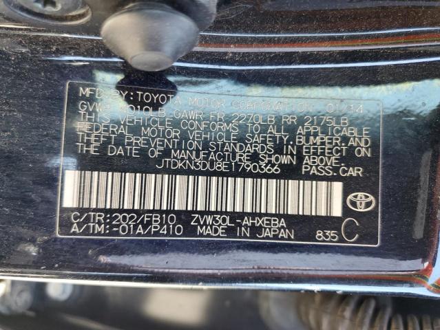 Photo 10 from auction – 2014 TOYOTA PRIUS with VIN JTDKN3DU8E1790366