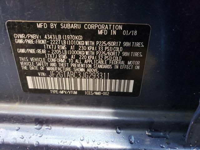 Photo 10 from auction – 2018 SUBARU CROSSTREK with VIN JF2GTABC3JG293311
